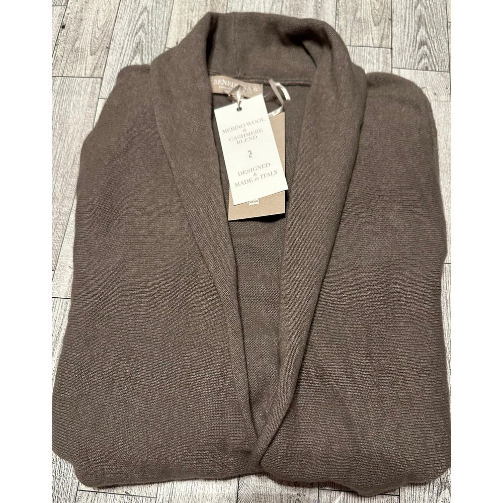 NWT Benedetta B Merino Wool And Cashmere Open Cardigan Sweater Size XS‎